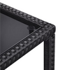 Wicker Coffee Table with Storage Shelf