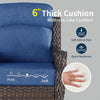 Comfortable Wicker Swivel Rocker Chairs With Side Table-2