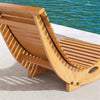 Teak Wood Outdoor Rocking Chair with Adjustable Recline