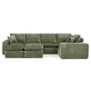 Modern Boucle L-Shaped Sectional Sofa with Two Moveable Ottomans,