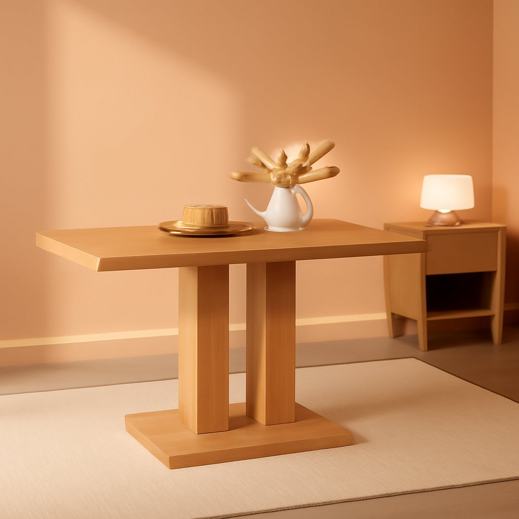 Contemporary Oak Rectangular Dining Table 46 Inches-0