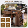 Extendable Outdoor Kitchen Island — Solid Wood