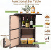 5-Piece Outdoor Bar Set with Storage, Navy Blue Bar-Height Table