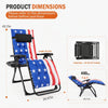 Zero Gravity Reclining Lounge Chair with Cushion & Cup Holder
