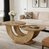 Two-Tier Round Accent Table with Open Storage Base