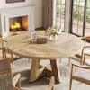 Premium Quality Oak Circular Dining Table Pedestal-4