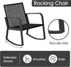 Blue 3-Piece Patio Bistro Set with Rocking Chairs