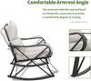 Three Piece Outdoor Bistro Set with Rocking Chairs-4