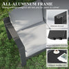 10-Piece Aluminum Patio Set with Waterproof Covers, Gray