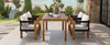 Luxury Acacia Wood Outdoor Dining Set for 4 with Rope Woven Chairs &