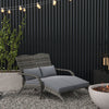 Double Wicker Adirondack Chair For 2 — High Back, Footrests & Cushions