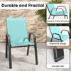 5-Piece Patio Dining Set with Wood-Grain Table, Umbrella Hole and 4
