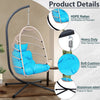 Wicker Hanging Egg Chair with Stand