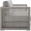Modern Gray Wicker Rattan Loveseat for Outdoor Spaces