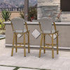 French-Style Rattan Bar Stools, Set for Outdoor Spaces