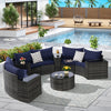 Half-Moon Sectional Set — 11 Piece