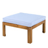 5-Piece Outdoor Sectional Sofa Set Solid Acacia Wood Beige with
