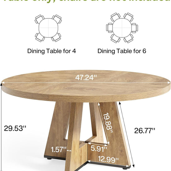 Premium Quality Oak Circular Dining Table Pedestal-1