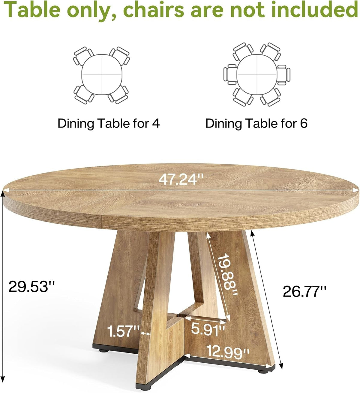 Premium Quality Oak Circular Dining Table Pedestal-1