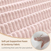 Queen-Size Convertible Sofa Bed, Pink Corduroy Folding Frame