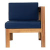 5-Piece Outdoor Sectional Sofa Set Solid Acacia Wood Beige with