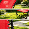 Wine Red Folding Chaise Lounge Chairs, Set of 2