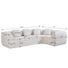 Curved L-Shaped Modular Sectional Sofa, 110"