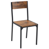 Rustic Brown 4-Piece Dining Set with Table, Bench & 2 Chairs