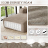 Brown corduroy 95-inch cloud modular sleeper sectional, detail view 4