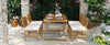 Farmhouse 5-Piece Outdoor Acacia Wood Dining Set for 4, Rustic Patio