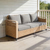 Rattan 3-Seater Patio Sofa — Gray