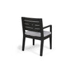 Acacia Wood Outdoor Dining Chairs with Cushions, Set of 2