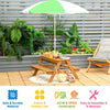 3-in-1 Kids Picnic Table with Adjustable Umbrella, Fir Wood