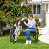2-Seat Porch Glider with HDPE Back and Steel Frame