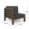3-Piece Outdoor Loveseat Set with Coffee Table, Acacia Wood