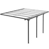 12' x 10' Aluminum Hardtop Pergola with Polycarbonate Roof, Gray
