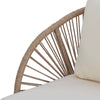Acacia Curved Tub Loveseat & Slatted Coffee Table Set
