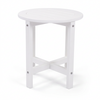 16-Inch HDPE Round Outdoor Side Table for Patio, Porch or Poolside