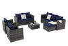 Outdoor Patio Seating Set 6-piece set with Cushions for Patio, Garden