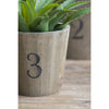Set of 3 Graduated Fir Wood Planters, Rustic Brown