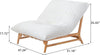 Modern 47.24 Inch Beige Oversized Chaise Lounge Chair
