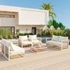 Modern Metal Patio Sectional — 7 Piece