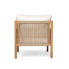 Woven Lounge Chair with Solid Wood Frame