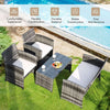 Weather-Resistant PE Rattan Patio Furniture Conversation Set