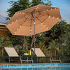 10 ft Vented Patio Umbrella with Crank, Tilt & LED Lights