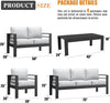 5 Piece Modern Aluminum Outdoor Patio Sectional Set-1