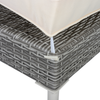 All-Weather PE Rattan Chaise Lounge with Cushion - Grey