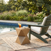 Prismatic Concrete Outdoor Side Table, 14.25"