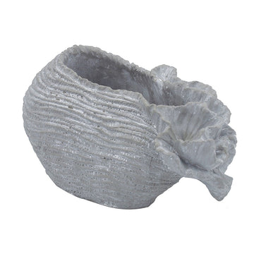Gray Cement Indoor & Outdoor Planter, 14 × 8 in