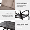 Cushioned Loveseat & Coffee Table Set, Beige